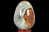 Polished Polychrome Jasper Egg - Madagascar #134571-1